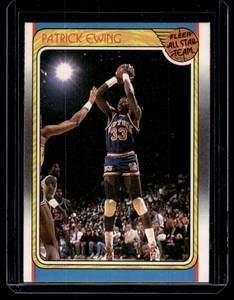 lot 53A image: Patrick Ewing 1988 Fleer Sticker All-Star #130 Vintage Basketball Card