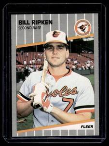 lot 54A image: Billy Ripken FF Black Box Error Card 1989 Fleer #616 Baseball Card