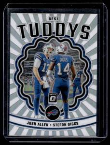 lot 57A image: Josh Allen Silver Holo Best Tuddys Insert 2023 Donruss Optic #BT-JS Football Card