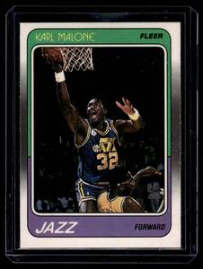 lot 59A image: Karl Malone 1988 Fleer #114 Vintage Basketball Card