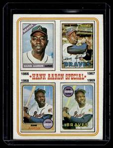 lot 65A image: Hank Aaron Special 1974 Topps #5 Vintage Baseball Card