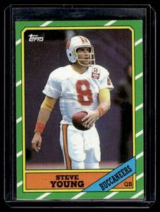 lot 76A image: Steve Young RC 1986 Topps #374 Rookie Vintage Football Card