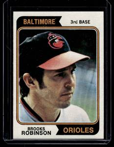 lot 78A image: Brooks Robinson 1974 Topps #160 Vintage Baseball Card