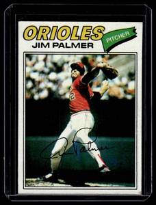 lot 87A image: Jim Palmer 1977 Topps #600 Vintage Baseball Card