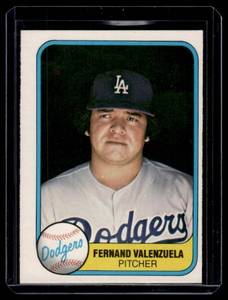 lot 98A image: Fernando Valenzuela RC 1981 Fleer #140 Vintage Rookie Baseball Card