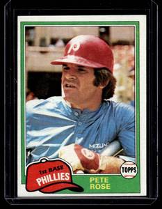 lot 115A image: Pete Rose 1981 Topps #180 Vintage Baseball Card