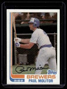 lot 116A image: Paul Molitor 1982 Topps #195 Vintage Baseball Card