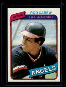 lot 117A image: Rod Carew 1980 Topps #700 Vintage Baseball Card