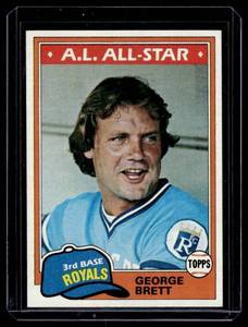 lot 126A image: George Brett 1981 Topps #700 Vintage Baseball Card