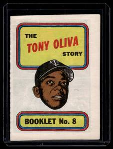 lot 128A image: Tony Oliva 1970 Topps Story Bookley #8 Vintage Minnesota Twins Baseball Card