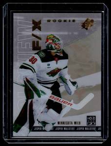 lot 130A image: Jesper Wallstedt RC Insert 2024-25 SPx Holoview FX #HV-40 Rookie Minnesota Wild Hockey Card