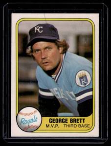lot 142A image: George Brett 1981 Fleer #28 Vintage Baseball Card