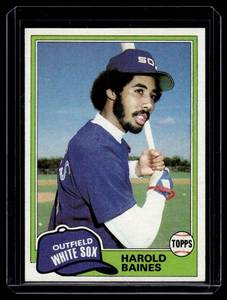 lot 145A image: Harold Baines RC 1981 Topps #347 Hall of Famer Rookie Vintage Baseball Card