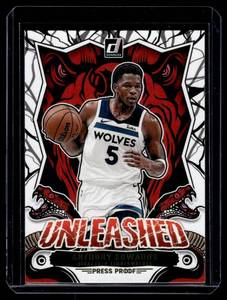 lot 155A image: Anthony Edwards Insert Press Proof 2024-24 Donruss Unleashed #4 Minnesota Timberwolves Basketball Card