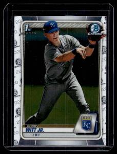lot 157A image: Bobby Witt Jr. Bowman Chrome 1st 2020 BCP-25 Baseball Card