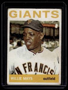 lot 11B image: Willie Mays 1964 Topps #150 Vintage Baseball Card