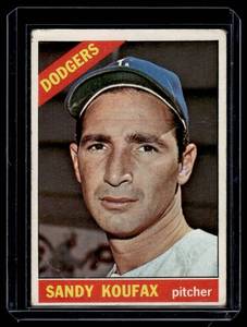 lot 15B image: Sandy Koufax 1966 Topps #100 Vintage Baseball Card