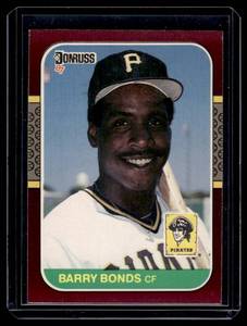 lot 34B image: Barry Bonds RC 1987 Donruss Opening Day #163 Rookie Baseball Card