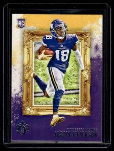 lot 35B image: Justin Jefferson RC 2020 Chronicles Gridiron Kings #GK-13 Minnesota Vikings Rookie Football Card
