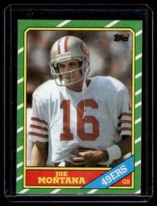 lot 45B image: Joe Montana 1986 Topps #155 Football Card