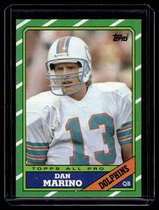lot 47B image: Dan Marino 1986 Topps #45 Football Card