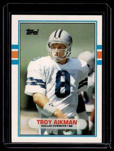 lot 52B image: Troy Aikman RC 1989 Topps Traded #70T Rookie Football Card
