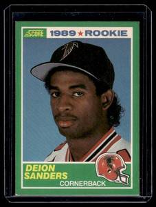 lot 57B image: Deion Sanders RC 1989 Score #246 Rookie Football Card