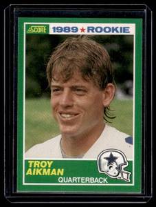 lot 58B image: Troy Aikman 1989 Score #270 Rookie Football Card