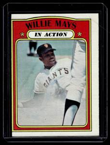lot 66B image: Willie Mays 1972 Topps #50 Vintage Baseball Card
