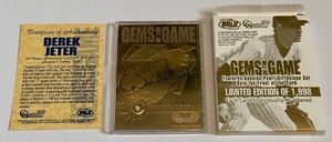 lot 162A image: Derek Jeter 23kt Gold Gems of The Game Baseball Card Limited Edition 1,998