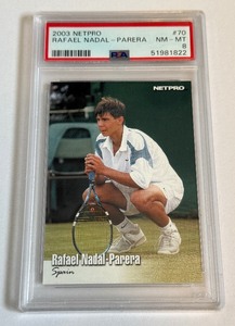 lot 36B image: Rafael Nadal-Parara RC PSA 8 NM-MT 2003 Netpro #70 Tennis Card