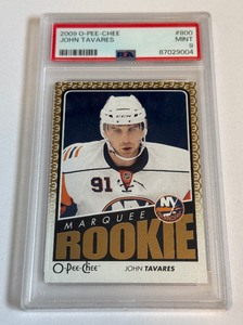 lot 43B image: John Tavares RC PSA 9 Mint 2009 O-Pee-Chee #800 Rookie Hockey Card