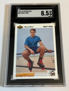 lot 74B image: Pavel Bure RC Graded SGC 8.5 NM-MT 1991-92 Upper Deck #54 Rookie Hockey Card