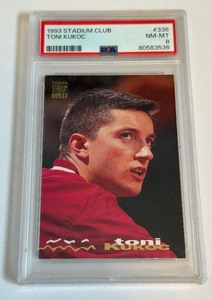 lot 76B image: Toni Kukoc PSA 8 NM-MT 1993 Stadium Club #336 Basketball Card