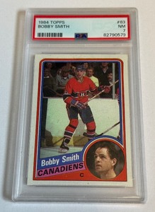 lot 85B image: Bobby Smith PSA 7 NM 1984 Topps #83 Vintage Hockey Card