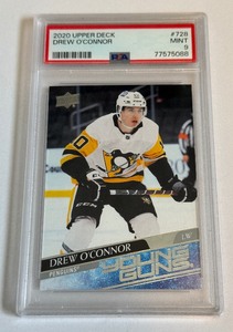 lot 92B image: Drew OConnor PSA 9 Mint 2020 Upper Deck Young Guns #728 Hockey Card