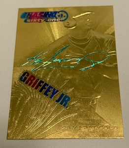 lot 100B image: Ken Griffey Jr. Limited Edition 23kt Gold Baseball Card 9,861
