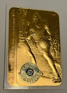 lot 101B image: Michael Jordan Limited Edition 23kt Gold Gemstones 2,323 Basketball Card