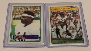 lot 107B image: (2) Walter Payton Vintage Football Card Lot