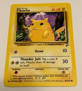 lot 117B image: Pikachu Pokemon Card 87130