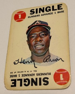 lot 5B image: Hank Aaron 1968 Topps Game Card #4 Vintage Baseball