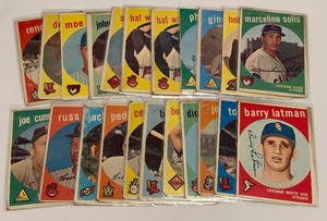 lot 120B image: (22) 1959 Topps Vintage Baseball Card Lot