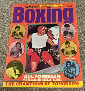 lot 94 image: 1975 World Boxing Vintage Magazine - Ali v. Foreman The Champions of Timorrow