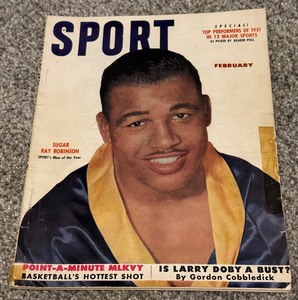 lot 95 image: 1952 Sport Magazine w Sugar Ray Robinson Vintage Magazine