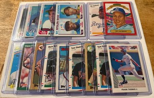 lot 112 image: 15-Card Rookies and Stars Baseball Card Lot - Frank Thomas, Bo Jackson, Rickey Henderson, Carew, and More