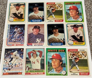 lot 114 image: Rich Goose Gossage 12-Card Vintage Baseball Lot