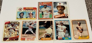 lot 119 image: Eddie Murray 8-Card Vintage Baseball Lot