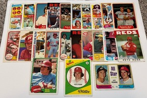 lot 121 image: Pete Rose 23-Card Vintage Baseball Lot
