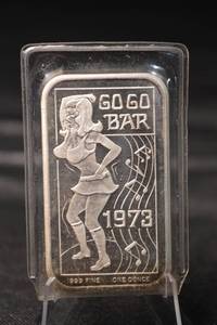 lot 6 image: Go-Go Bar - 1 oz .999 Fine Silver Bar - 1973
