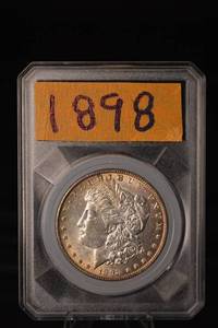 lot 10 image: Morgan Silver Dollar - 1898 One Dollar United States Coin (Higher Grade)
